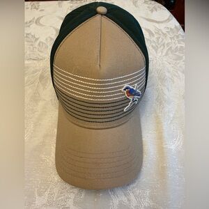 Tan & Green Pukka Hat with Bird